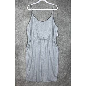 Old Navy‎ Sleeveless Elastic Waist Scoop Neck Dress Womens Size XXL Gray Stretch